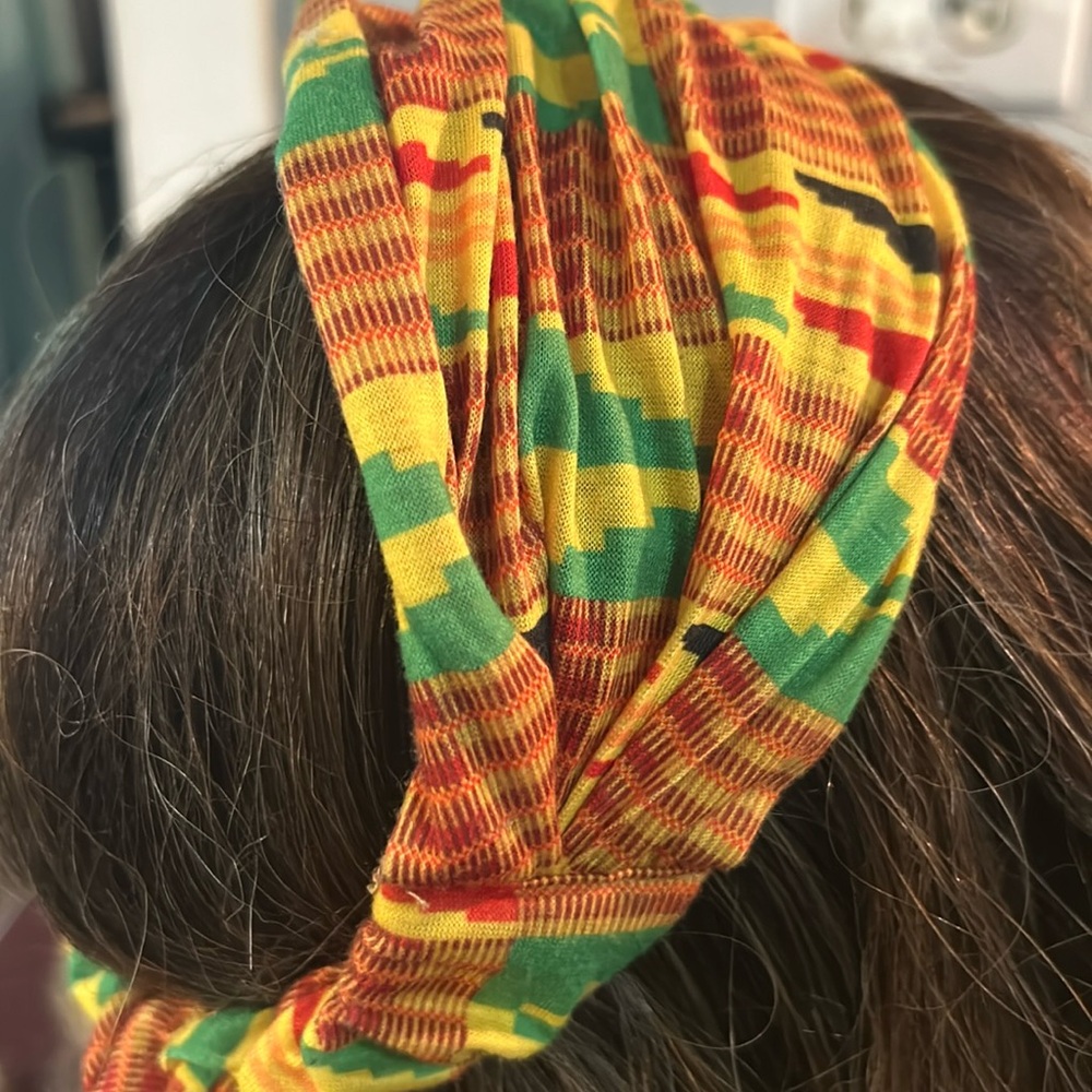 Headband in African Kente Fabric.